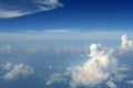 Blue sky view from aircraft airplane Royalty Free Stock Photo