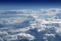 Blue sky view from aircraft airplane Royalty Free Stock Photo
