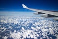 Blue sky view Cloudy Pacific Ocean Take from airplane Royalty Free Stock Photo