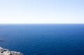 Blue sky and water of beautiful Mideterranean sea. Royalty Free Stock Photo