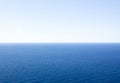 Blue sky and water of beautiful Mideterranean sea. Royalty Free Stock Photo