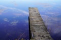 Blue sky water reflection pontoon mirror image lake float