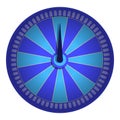 Blue sky wheel fortune icon, cartoon style