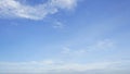 Blue sky and white cirrocumulus clouds texture background. Blue sky on sunny day. Beautiful blue sky. World Ozone Day. Ozone layer