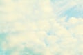 Blue sky and white cloud background