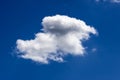 Blue sky with white cloud in a blue sky during a sunny day - photograph