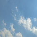 Blue sky and white cloud photography, summer time Royalty Free Stock Photo