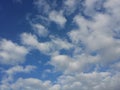 blue sky with white cloud spread in clear sky