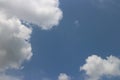 Blue sky with white cloud. The summer heaven is colorful clearing day Good weather and beautiful nature in the morning. Royalty Free Stock Photo