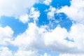 Blue sky with white cloud and sunshine background