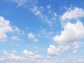 Light blue sky and white clouds Royalty Free Stock Photo