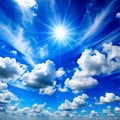 Blue Sky with White Clouds Royalty Free Stock Photo