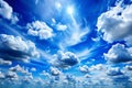 Blue Sky with White Clouds Royalty Free Stock Photo