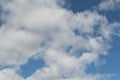 Blue sky and white clouds background 4, in April 2020. Royalty Free Stock Photo