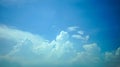 Blue sky with white clouds for background and copy space Royalty Free Stock Photo