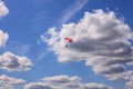 Blue Sky with White Clouds Background Parachuter