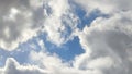 blue sky, white clouds background spring nature weather atmosphere Royalty Free Stock Photo