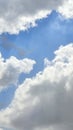 blue sky, white clouds background spring nature weather atmosphere Royalty Free Stock Photo