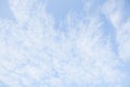 Blue sky with white clouds. Beautiful sky background. Clear day and good weather Royalty Free Stock Photo