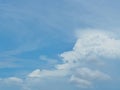 Blue sky and white clouds. It is beautiful and bright in summer. The moment of happiness and freedom Royalty Free Stock Photo