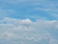 Blue sky and white clouds. It is beautiful and bright in summer. The moment of happiness and freedom Royalty Free Stock Photo