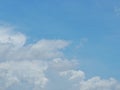 Blue sky and white clouds. It is beautiful and bright in summer. The moment of happiness and freedom Royalty Free Stock Photo