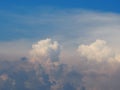 Blue sky and white clouds. It is beautiful in summer. The moment of happiness and freedom is heaven. Royalty Free Stock Photo