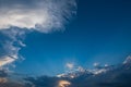 Blue sky and white clouds, blue skies