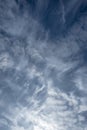 Blue sky with white clouds on bright sunny day Royalty Free Stock Photo