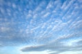 Blue sky with white clouds, Cirrocumulus clouds