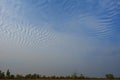 Blue sky with white clouds, Cirrocumulus clouds in blue sky on sunny peaceful day