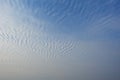 Blue sky with white clouds, Cirrocumulus clouds in blue sky on sunny peaceful day