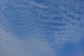 Blue sky with white clouds, Cirrocumulus clouds in blue sky on sunny peaceful day