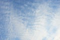 Blue sky with white clouds, Cirrocumulus clouds in blue sky on sunny peaceful day