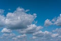 Blue sky and white clouds. Clear clear sky, good weather