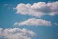 Blue sky and white clouds. Clear clear sky, good weather