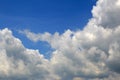 Blue sky with white clouds. Clear sky and cloud pattern. Only dramatic and beautiful sky background. Summer sky and spring sky.