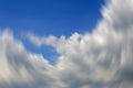 Blue sky with blur white clouds in digital circle motion effect. Blue sky background.. Royalty Free Stock Photo