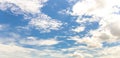 Blue sky and white clouds or cloudscape. Royalty Free Stock Photo