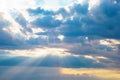 Blue sky with white clouds. Royalty Free Stock Photo