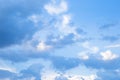 Blue sky with white clouds.Cloudy . Royalty Free Stock Photo