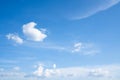 Blue sky with white clouds in daylight. /background/ sopy space