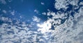 Blue sky white clouds dramatic frame