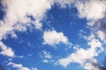 Blue sky with white clouds. Royalty Free Stock Photo
