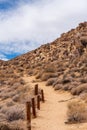 Hiking trail on desert hillside