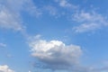 The blue sky and white clouds indicate pure and freshing Royalty Free Stock Photo