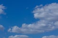 The blue sky and white clouds indicate pure and freshing Royalty Free Stock Photo