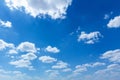 The blue sky and white clouds indicate pure and freshing Royalty Free Stock Photo
