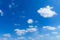 The blue sky and white clouds indicate pure and freshing Royalty Free Stock Photo