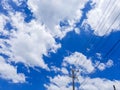 blue sky and white clouds like cotton candy Royalty Free Stock Photo